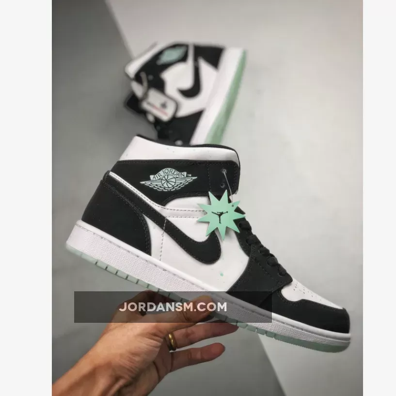 Air Jordan 1 Mid SE ‘Panda’ White/Black-Teal Tint BQ6931-103 Restock
