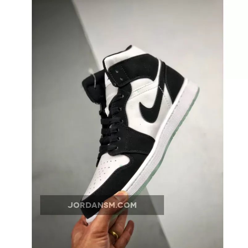 Air Jordan 1 Mid SE ‘Panda’ White/Black-Teal Tint BQ6931-103 Restock