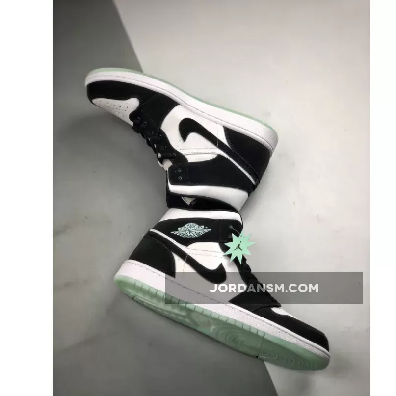Air Jordan 1 Mid SE ‘Panda’ White/Black-Teal Tint BQ6931-103 Restock