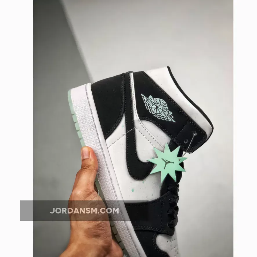 Air Jordan 1 Mid SE ‘Panda’ White/Black-Teal Tint BQ6931-103 Restock