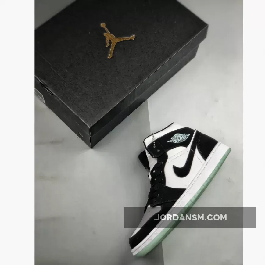 Air Jordan 1 Mid SE ‘Panda’ White/Black-Teal Tint BQ6931-103 Restock