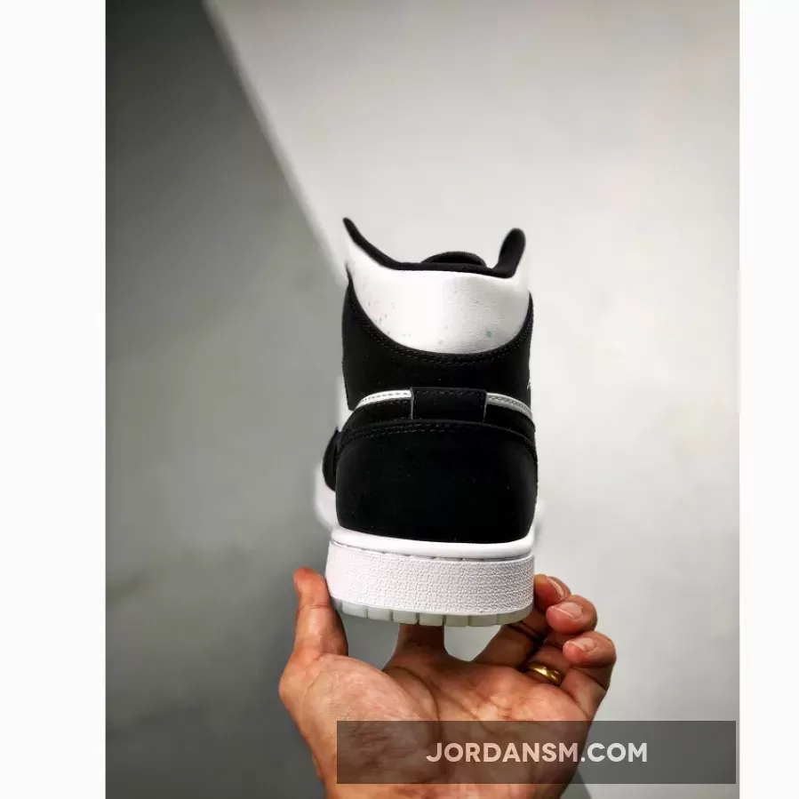 Air Jordan 1 Mid SE ‘Panda’ White/Black-Teal Tint BQ6931-103 Restock