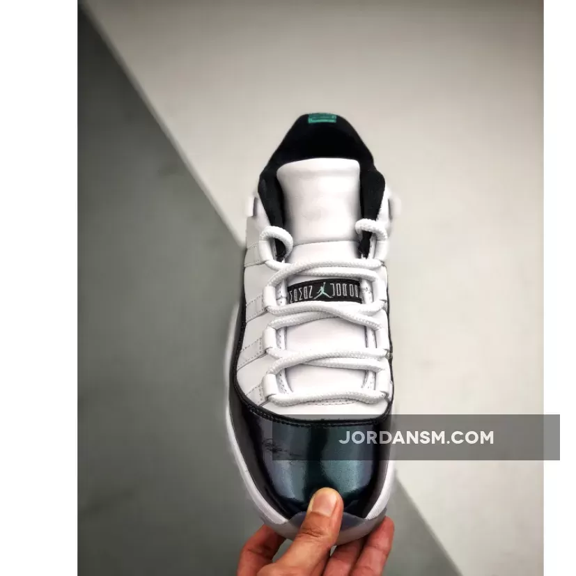 Air Jordan 11 Low Easter White/Emerald Rise-Black 528895-145