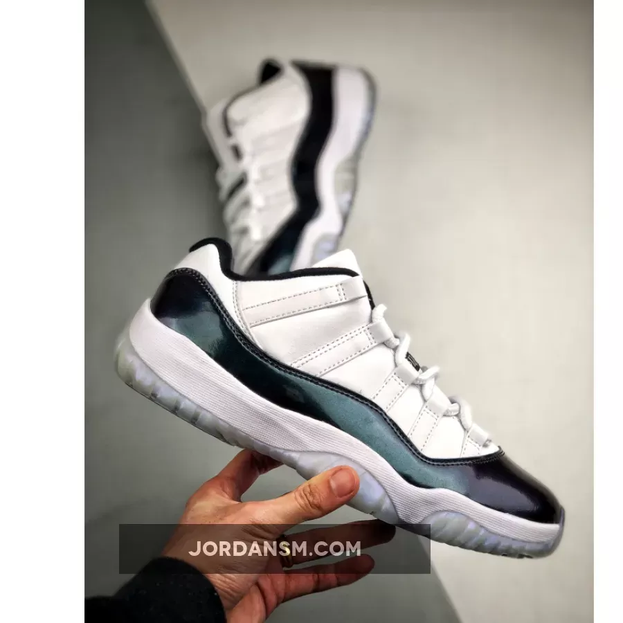 Air Jordan 11 Low Easter White/Emerald Rise-Black 528895-145