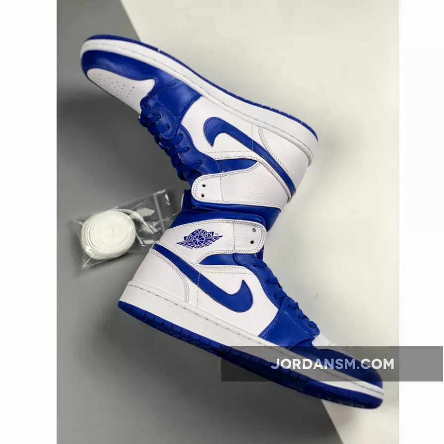 Air Jordan 1 Mid White/Hyper Royal 554724-114 Online