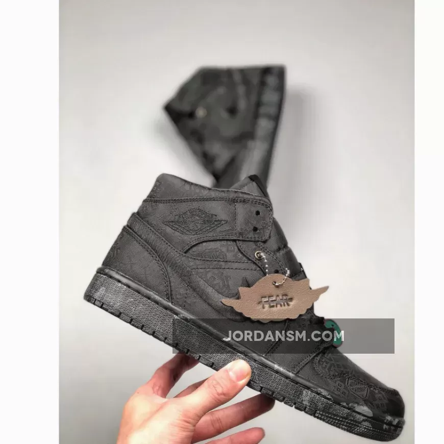 CLOT X Air Jordan 1 Mid 'Fearless' Black New Releases