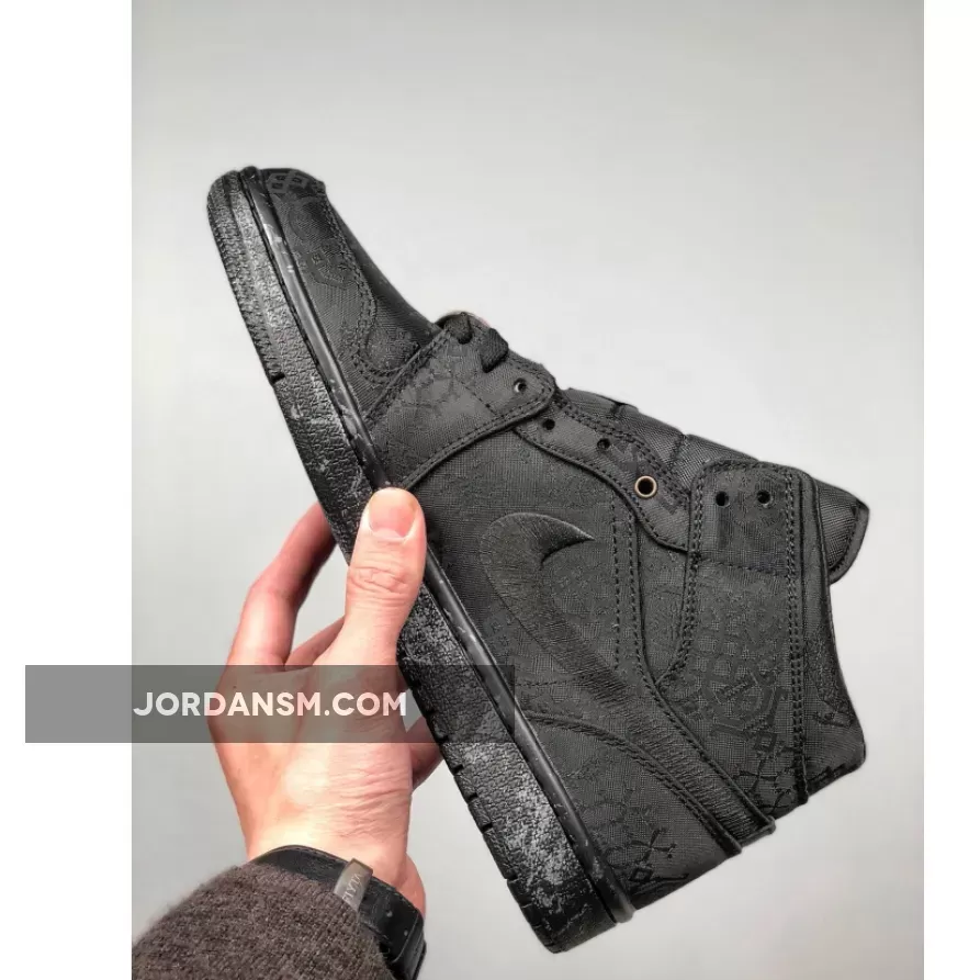 CLOT X Air Jordan 1 Mid 'Fearless' Black New Releases