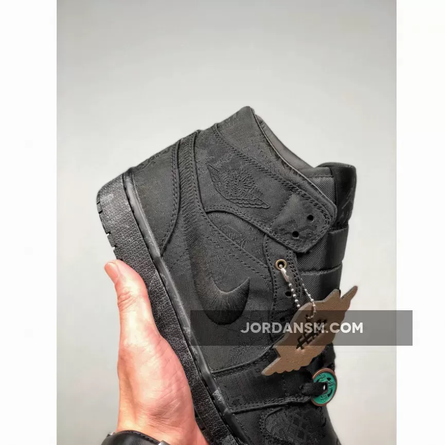 CLOT X Air Jordan 1 Mid 'Fearless' Black New Releases