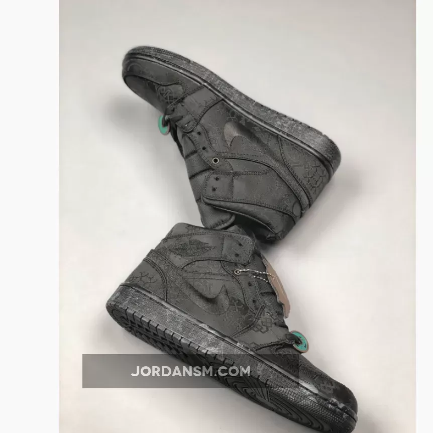 CLOT X Air Jordan 1 Mid 'Fearless' Black New Releases
