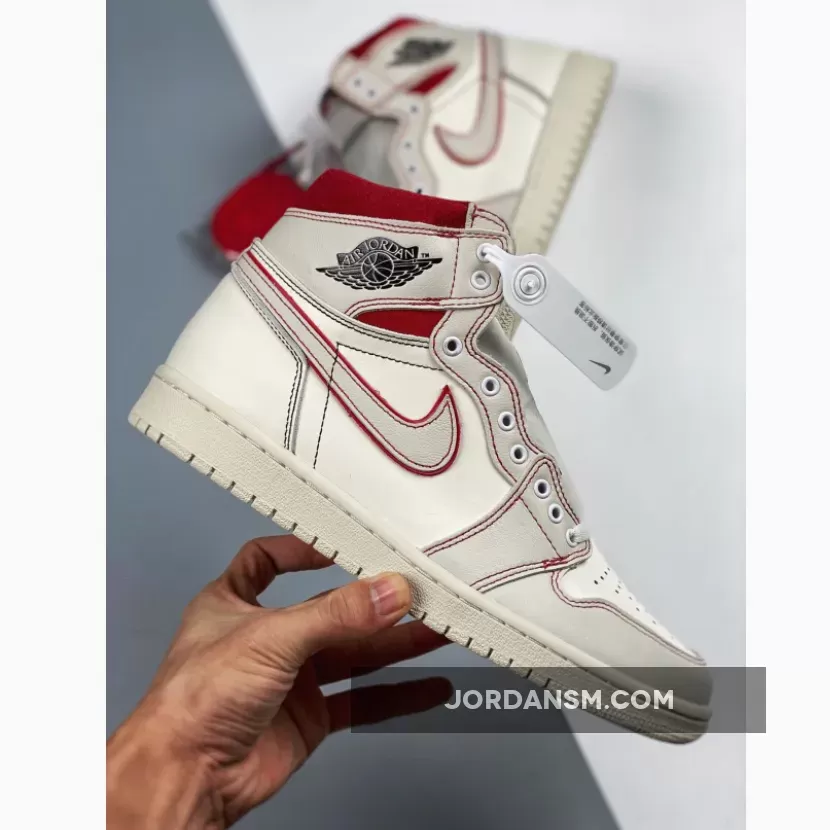 Air Jordan 1 Retro High OG 'Phantom' Sail/Black-Phantom-University Red 555088-160 New Releases