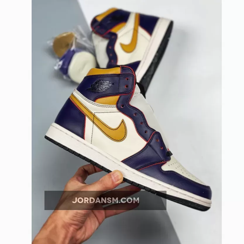 Nike SB X Air Jordan 1 High OG 'Lakers' Court Purple/Sail CD6578-507 New Releases