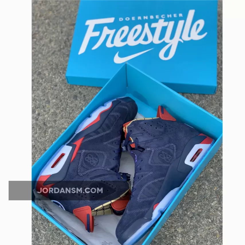 Air Jordan 6 Doernbecher Navy/White-Varsity Red-Metallic Gold CI6293-416 Online