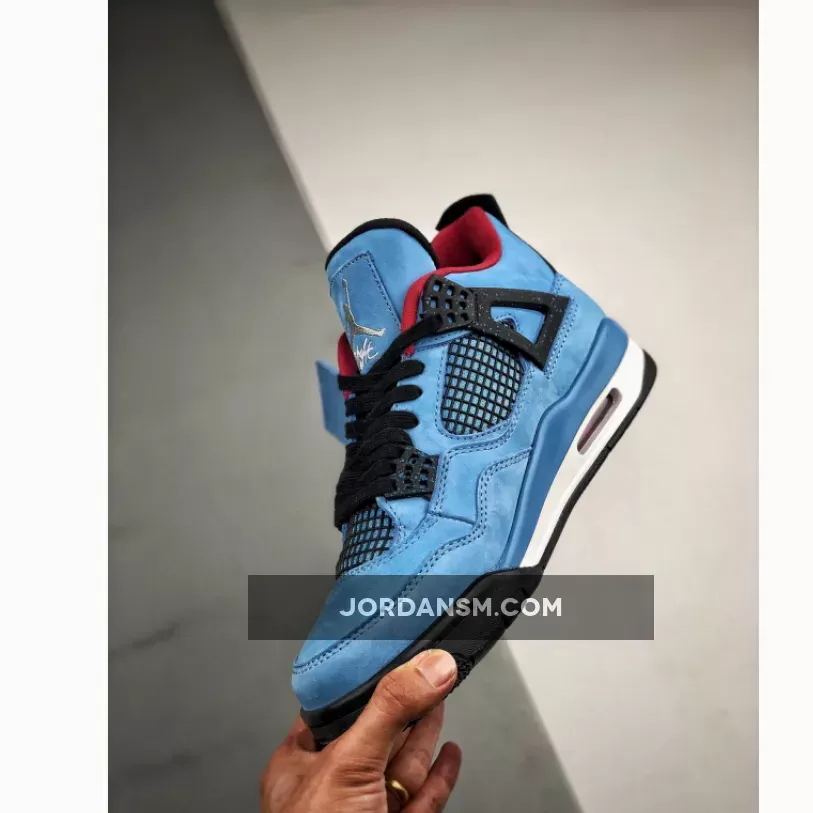 Travis Scott x Air Jordan 4 'Houston Oilers' University Blue/Varsity Red-Black / air jordan 4 retro houston oilers