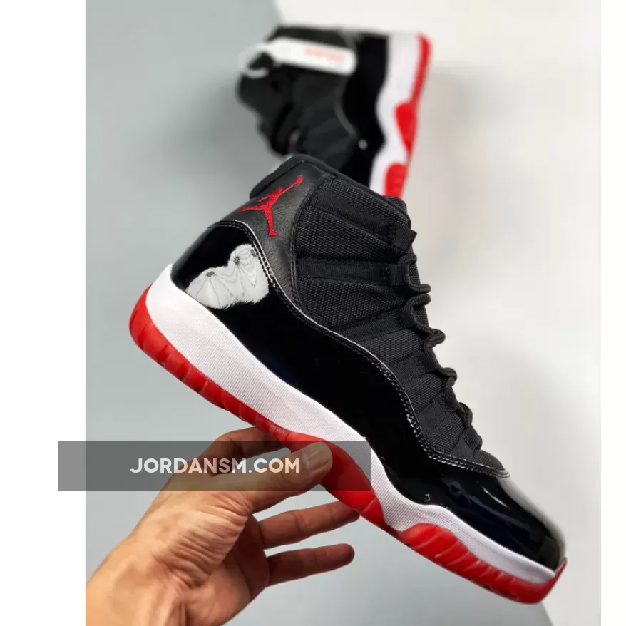 Air Jordan 11 ‘Bred 2019’ Black/White-Varsity Red 378037-061 Online