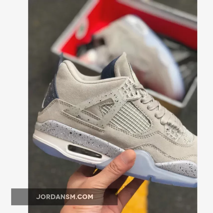 Air Jordan 4 Georgetown PE Grey Suede / grey suede jordans