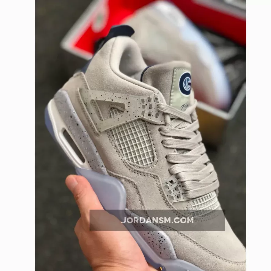 Air Jordan 4 Georgetown PE Grey Suede / grey suede jordans