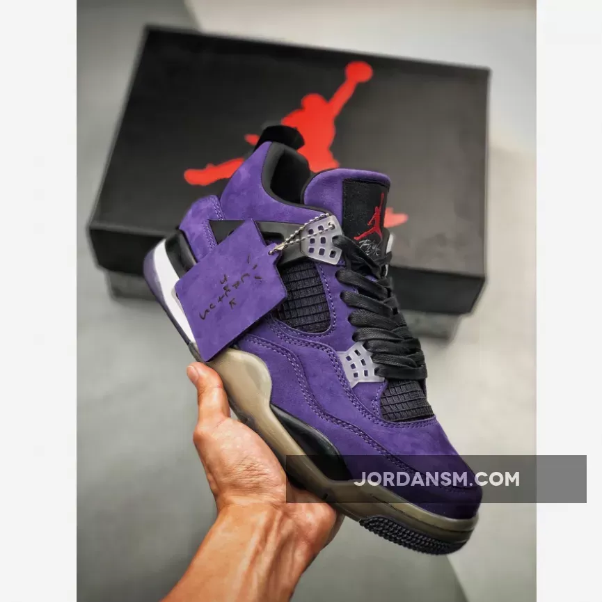 Travis Scott X Air Jordan 4 'Purple Suede' Online