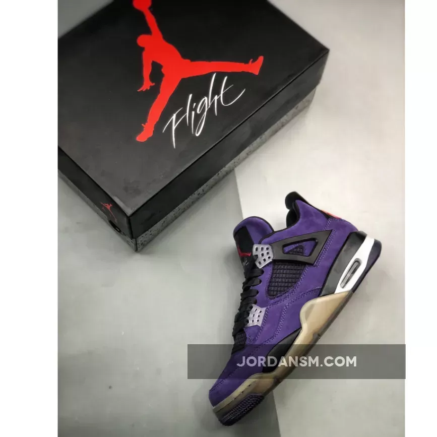 Travis Scott X Air Jordan 4 'Purple Suede' Online