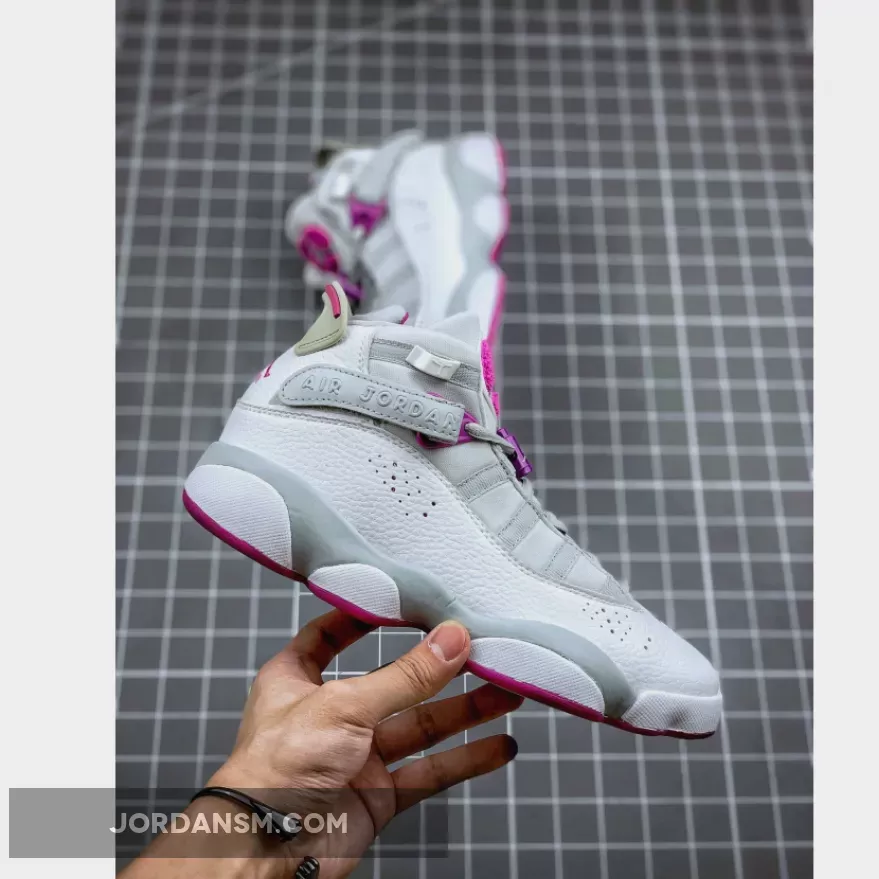 Jordan 6 Rings Pure Platinum/Fuchsia Blast