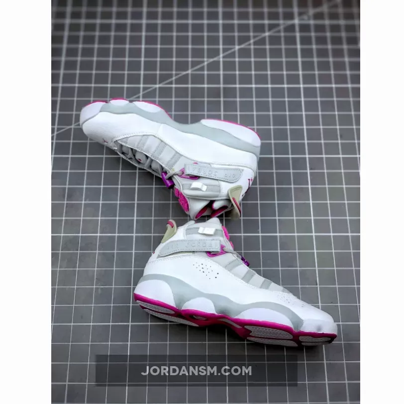 Jordan 6 Rings Pure Platinum/Fuchsia Blast