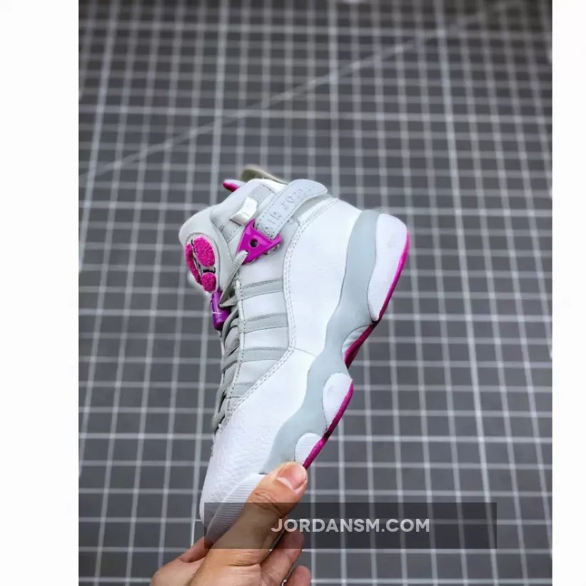 Jordan 6 Rings Pure Platinum/Fuchsia Blast
