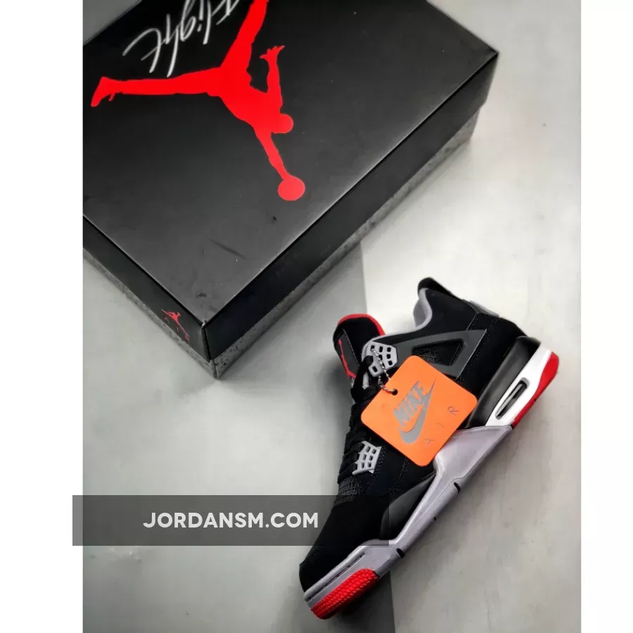 Air Jordan 4 'Bred 2019' Black/Cement Grey-Summit White-Fire Red 308497-060 Online