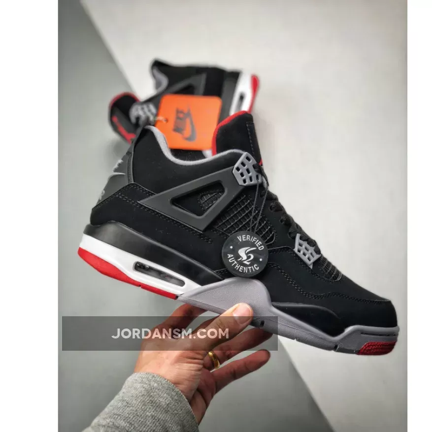 Air Jordan 4 'Bred 2019' Black/Cement Grey-Summit White-Fire Red 308497-060 Online