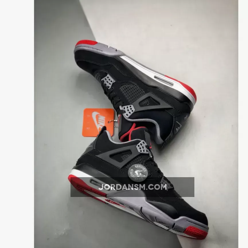 Air Jordan 4 'Bred 2019' Black/Cement Grey-Summit White-Fire Red 308497-060 Online