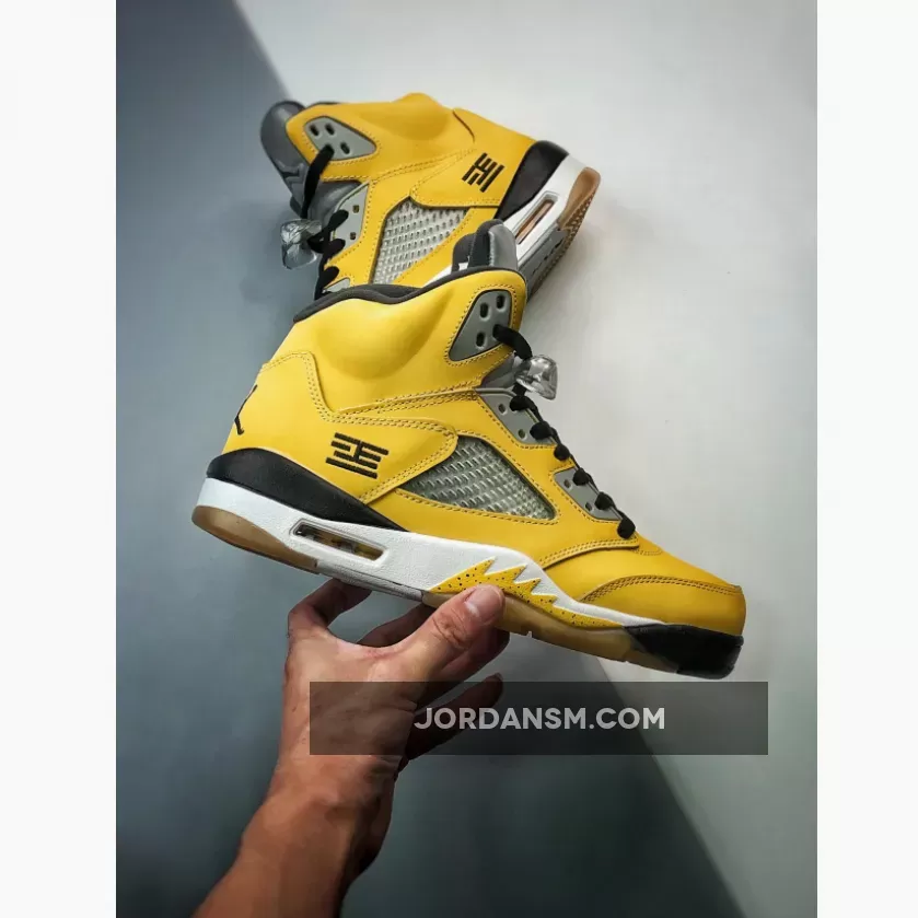Air Jordan 5 'Tokyo 23' Varsity Maize/Wolf Grey-Black 454783-701 Online