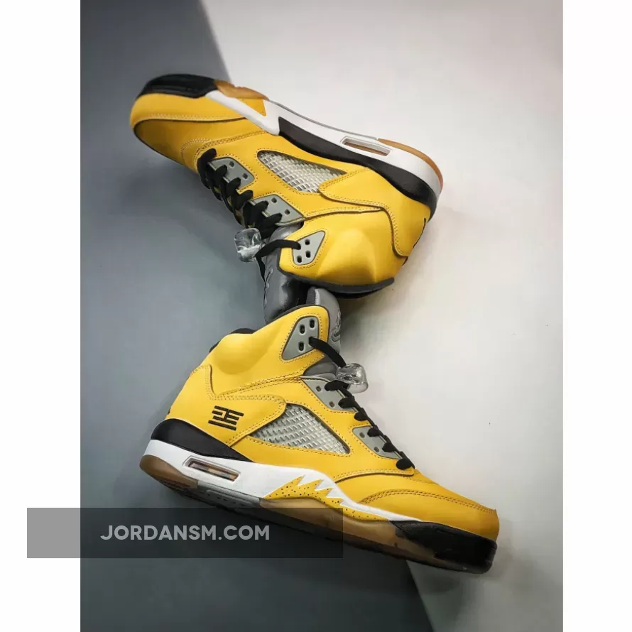 Air Jordan 5 'Tokyo 23' Varsity Maize/Wolf Grey-Black 454783-701 Online