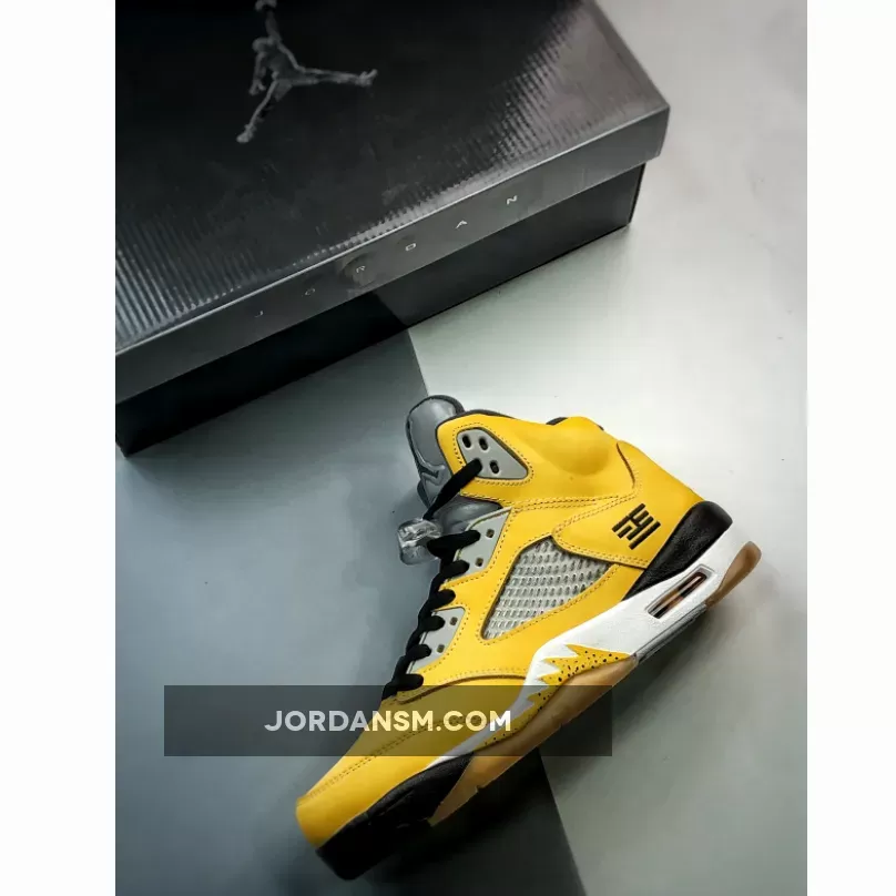 Air Jordan 5 'Tokyo 23' Varsity Maize/Wolf Grey-Black 454783-701 Online
