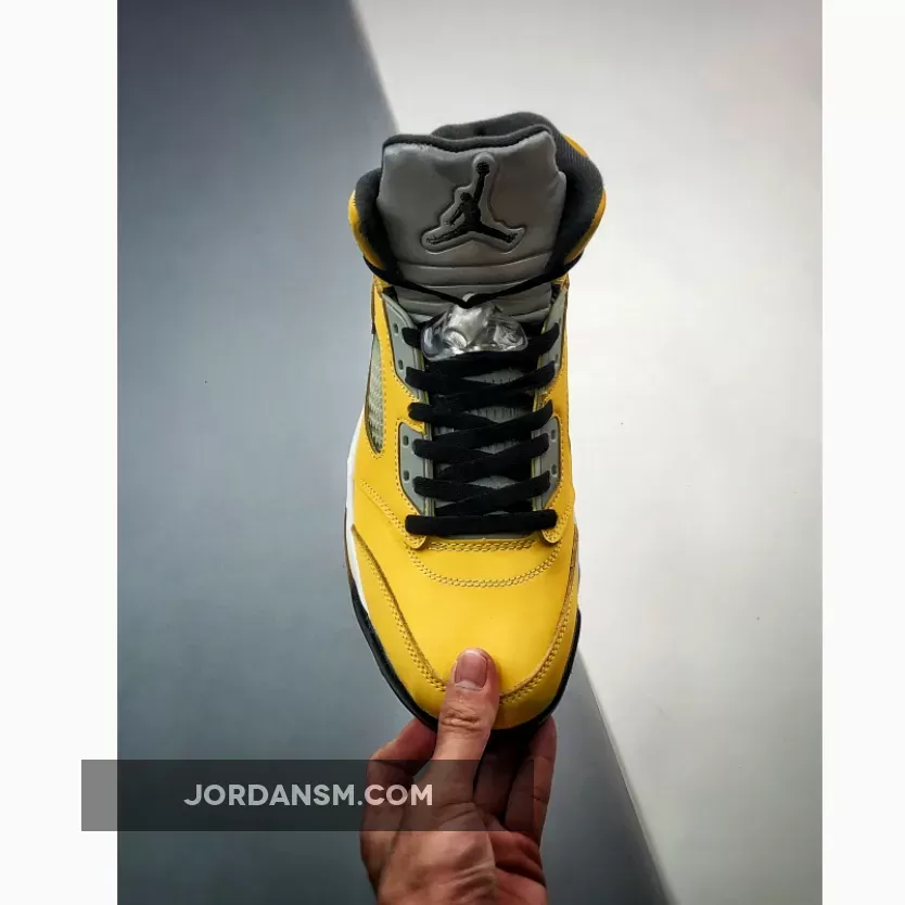 Air Jordan 5 'Tokyo 23' Varsity Maize/Wolf Grey-Black 454783-701 Online