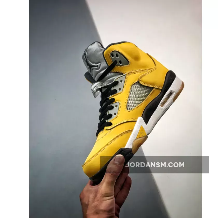 Air Jordan 5 'Tokyo 23' Varsity Maize/Wolf Grey-Black 454783-701 Online