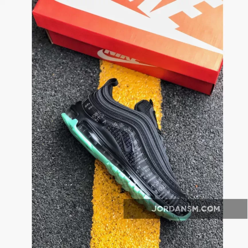 Nike Air Max 97 Black/Green Glow 921826-017 - air max 97 black and green