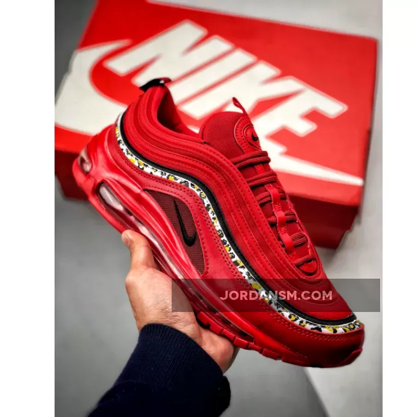 Nike Air Max 97 'Red Leopard' BV6113-600 / red nike running shoes