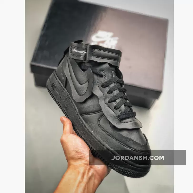 Comme Des Garçons X Nike Air Force 1 Mid Black Restock