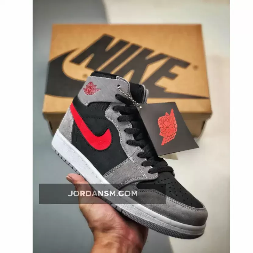 Air Jordan 1 High Zoom CMFT 2 Grey Fire Red DV1307-060
