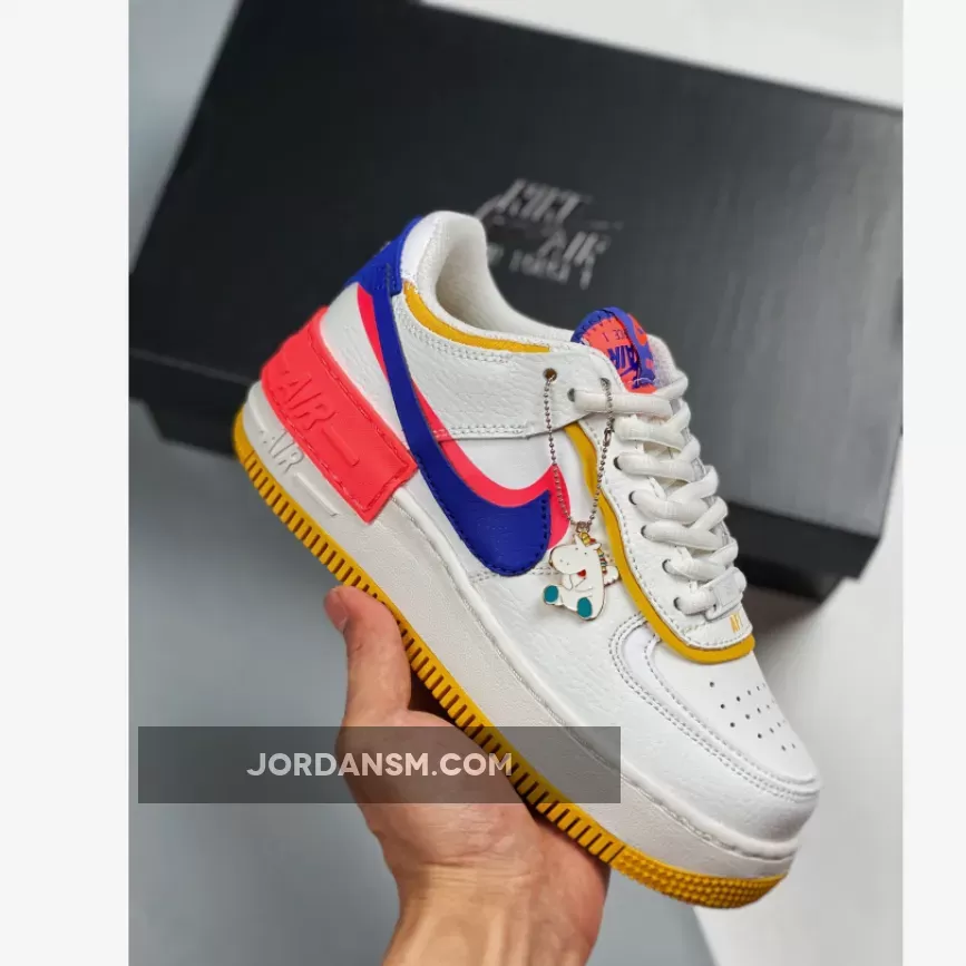 Nike Air Force 1 Shadow White/Flash Crimson-Dark Sulfur-Astronomy Blue / nike air force 1 shadow dark sulfur