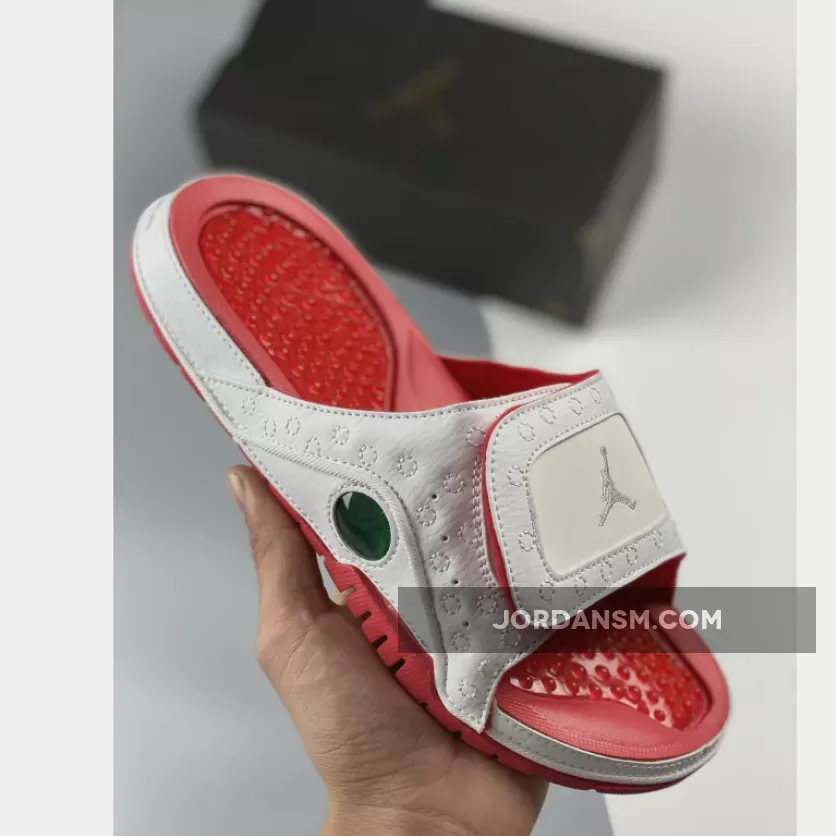 jordan hydro 13 slide white red 684915-121 - nike air jordan hydro