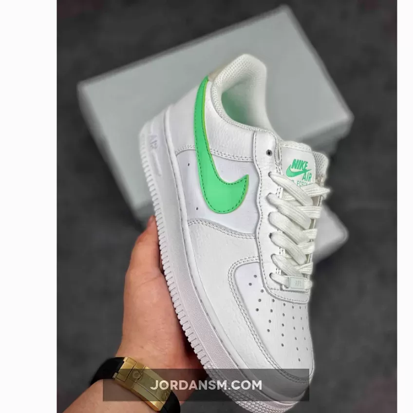 Nike Air Force 1 Low White/Light Bone-Green Glow 315115-164 Online