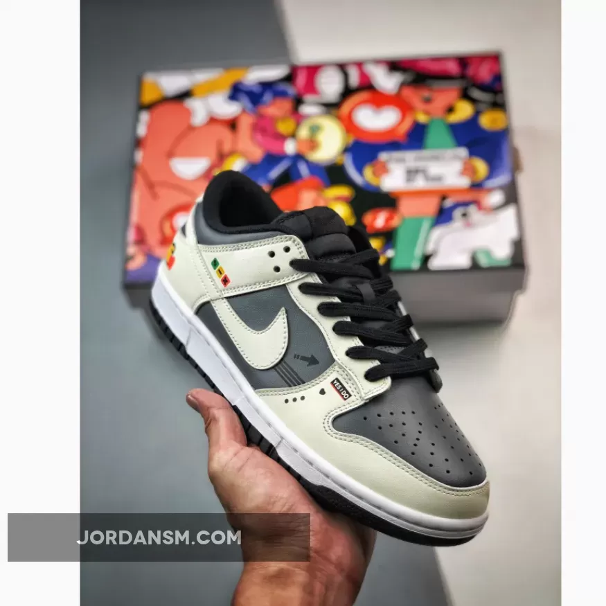 Nike Dunk Low White/Drak Grey-Black 1680453182 Online