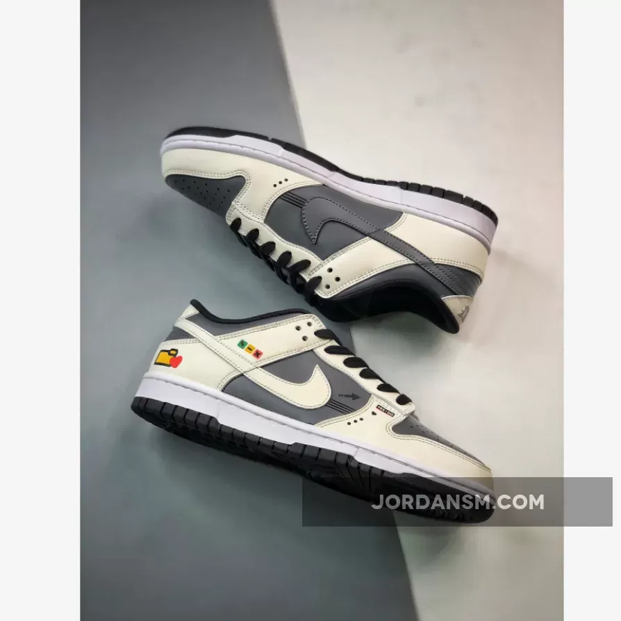 Nike Dunk Low White/Drak Grey-Black 1680453182 Online