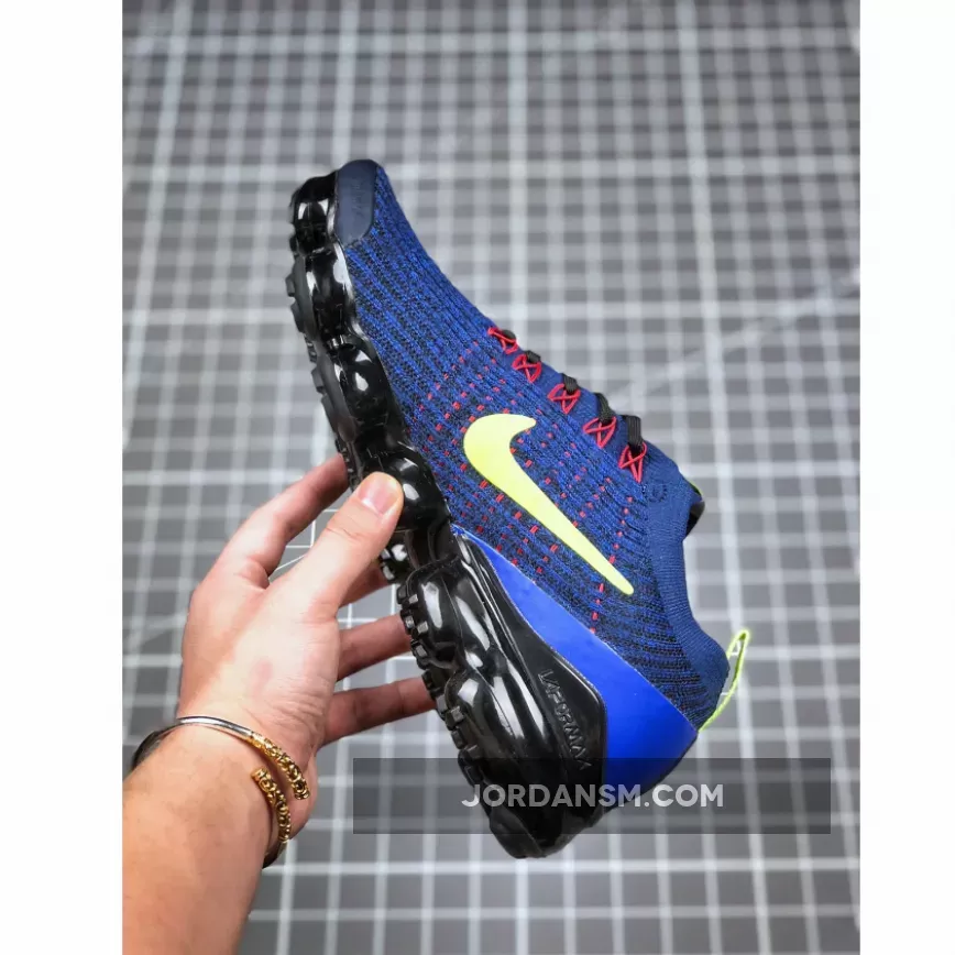 Nike Air VaporMax 3.0 Deep Royal Blue/Blackened Blue-Black-Lemon Venom #blue black vapormax