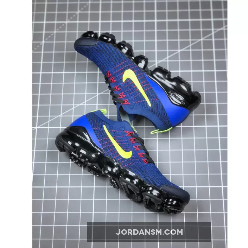 Nike Air VaporMax 3.0 Deep Royal Blue/Blackened Blue-Black-Lemon Venom #blue black vapormax