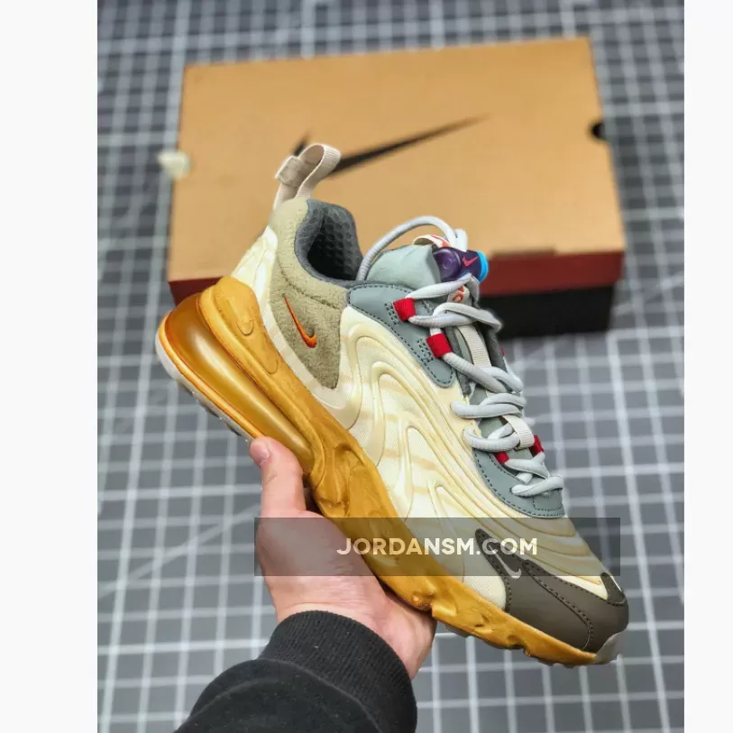 Travis Scott 270 Release Date Nike Air Max 270 React 'Travis Scott – Cactus Trails' LIGHT CREAM/STARFISH/DARK HAZE