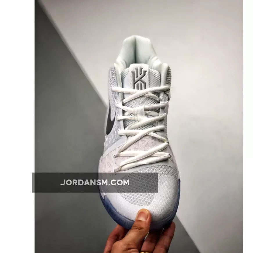 Nike Kyrie 3 White/Chrome 852395-103 / kyrie 3 white chrome