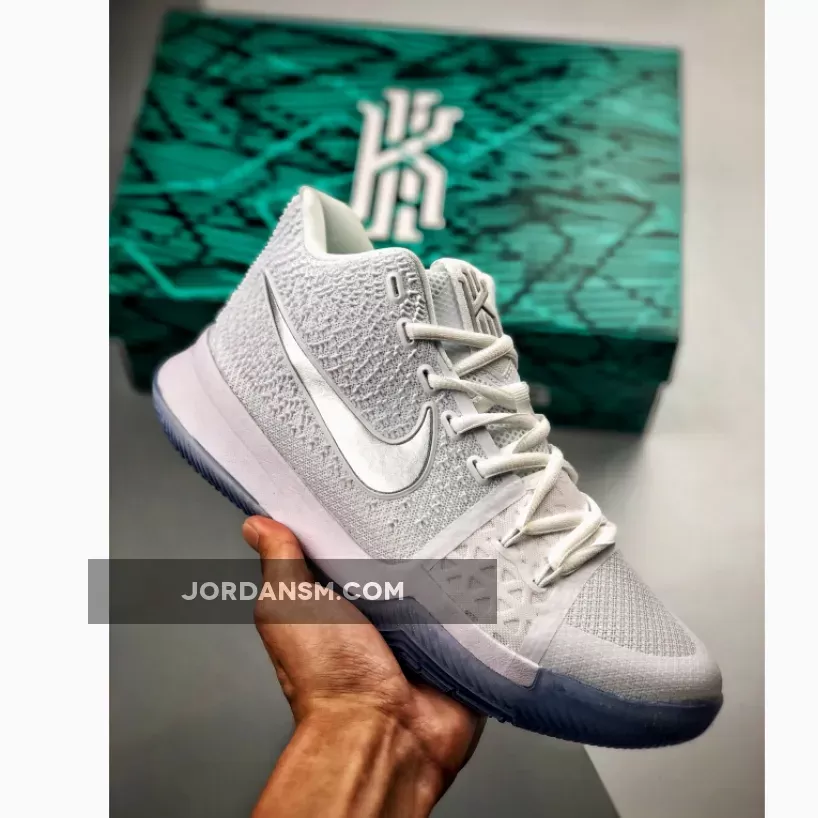 Nike Kyrie 3 White/Chrome 852395-103 / kyrie 3 white chrome