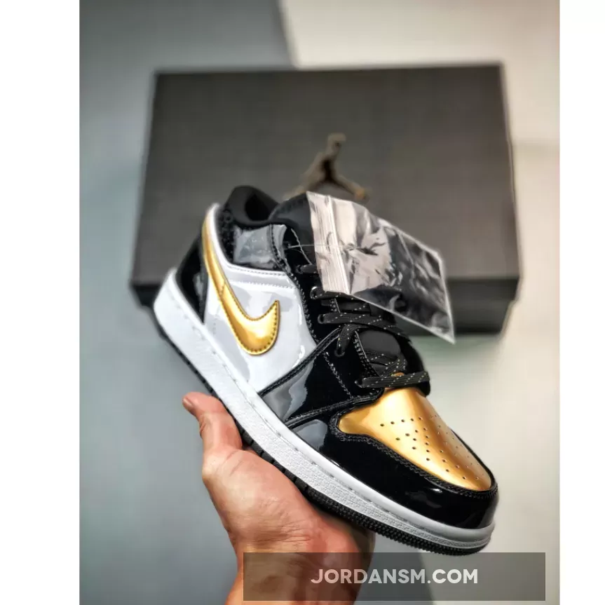 Air Jordan 1 Low "Copper Toe" Metallic Gold/Black-White DR6970-071