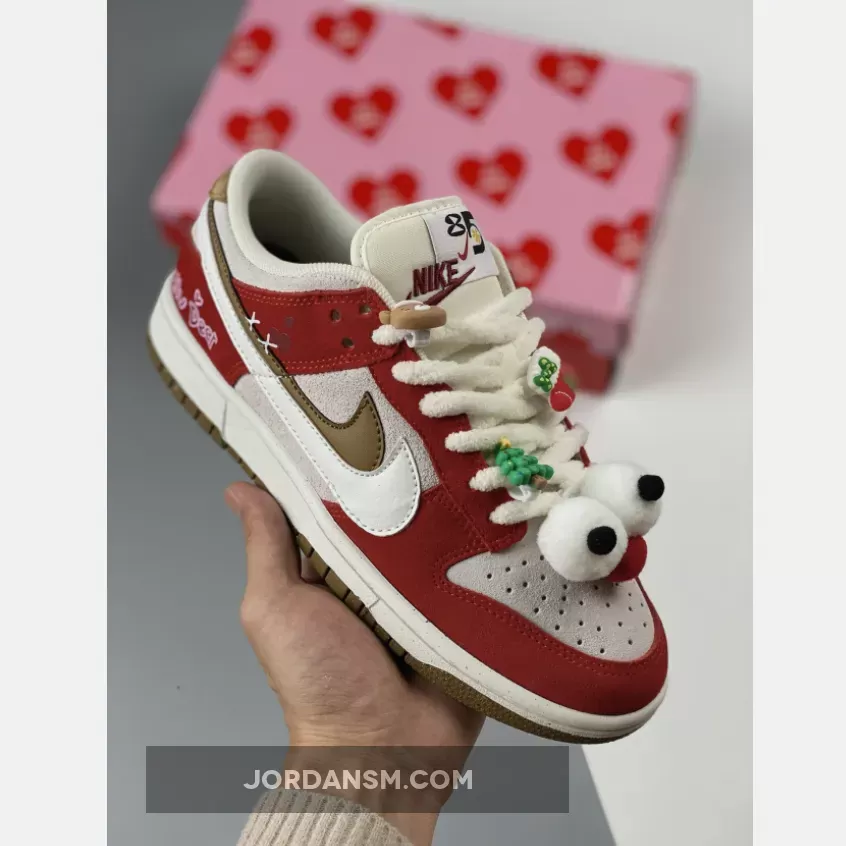 Custom Nike Dunk Low 'Christmas' Red White 1671349041 Restock