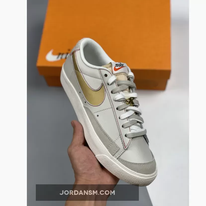 Nike Blazer Low Grey White Removable Swoosh / nike blazer grey swoosh